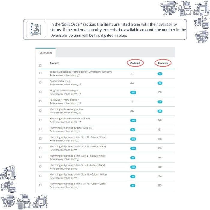 Split Order Manual 2